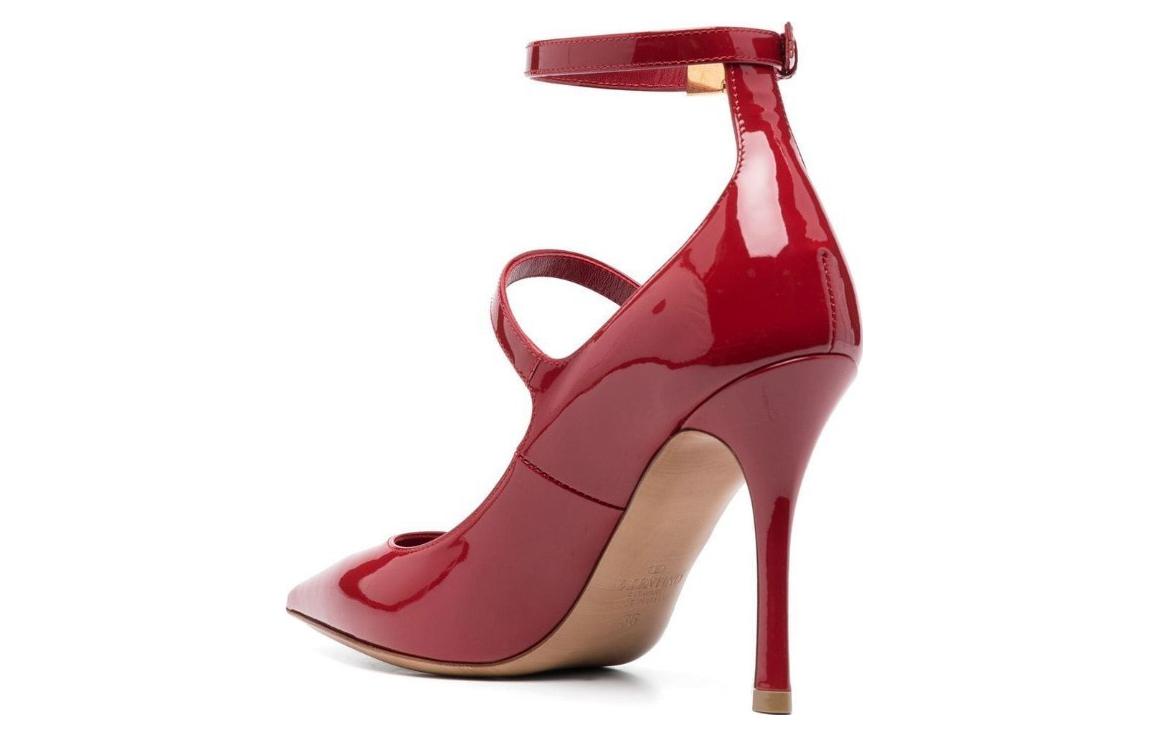 Shop (Women) Valentino Rockstud 'Red Buckle Stiletto' 2W2S0GM5ERU0RO