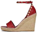 Buy (W) Valentino Rockstud 'Sandalia Roja de Moda con Cuña Deportiva' WW2S0090VTOII0