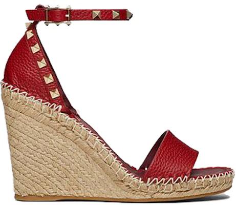 (W) Valentino Rockstud 'Sandalia Roja de Moda con Cuña Deportiva' WW2S0090VTOII0 Order (W) Valentino Rockstud 'Sandalia Roja de Moda con Cuña Deportiva' WW2S0090VTOII0