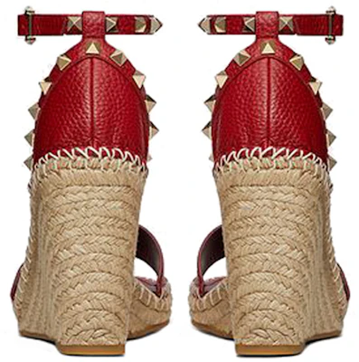 (W) Valentino Rockstud 'Sandalia Roja de Moda con Cuña Deportiva' WW2S0090VTOII0 Shop (W) Valentino Rockstud 'Sandalia Roja de Moda con Cuña Deportiva' WW2S0090VTOII0