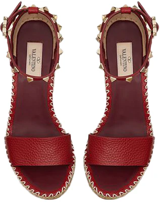 (W) Valentino Rockstud 'Sandalia Roja de Moda con Cuña Deportiva' WW2S0090VTOII0 Purchase (W) Valentino Rockstud 'Sandalia Roja de Moda con Cuña Deportiva' WW2S0090VTOII0