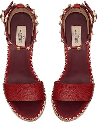 (Women) Valentino Rockstud 'Red Fashion Sport Wedge Sandal' WW2S0090VTOII0 Purchase (Women) Valentino Rockstud 'Red Fashion Sport Wedge Sandal' WW2S0090VTOII0