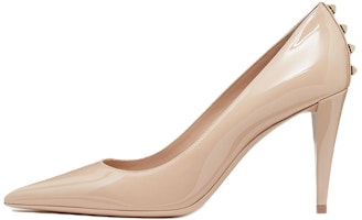 (Women) Valentino Rockstud 'Rose Pink Patent Pointed Toe Stiletto' 2W0S0GX1HCWK4S (Women) Valentino Rockstud 'Rose Pink Patent Pointed Toe Stiletto' 2W0S0GX1HCWK4S