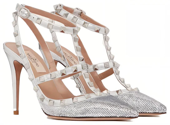 (W) Valentino Rockstud ''Stiletto Argento''. 4W2S0393CKSS13 Lookbook (W) Valentino Rockstud ''Stiletto Argento''. 4W2S0393CKSS13