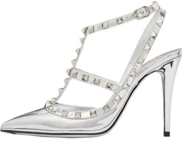 (Women) Valentino Rockstud 'Silver Stiletto' WS0393WRPS13 (Women) Valentino Rockstud 'Silver Stiletto' WS0393WRPS13