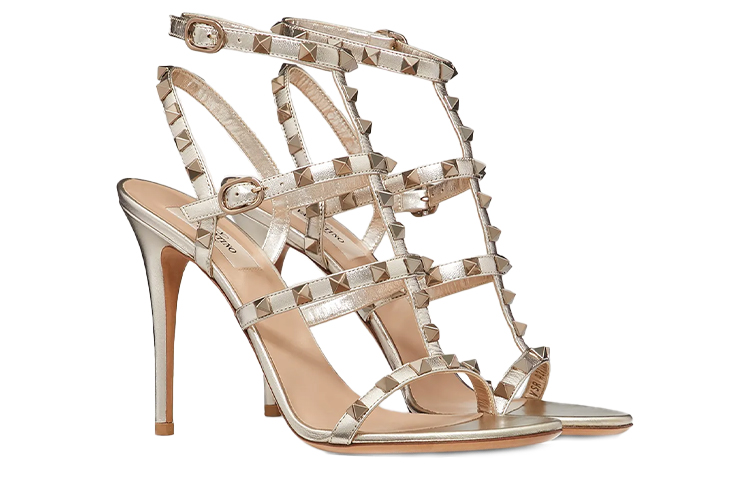 Order (W) Valentino Rockstud 'Sandal Hak Tinggi Perak' UW2S0A27JXHS69