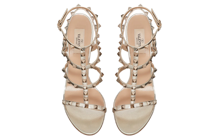 Lookbook (W) Valentino Rockstud 'Sandal Hak Tinggi Perak' UW2S0A27JXHS69
