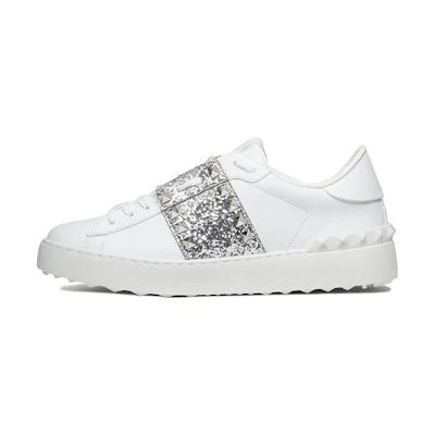 (W) Valentino Rockstud 'Untitled - Silver Glitter Band'
