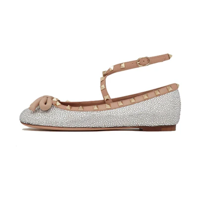 (W) Valentino Rockstud 'White Brown'
