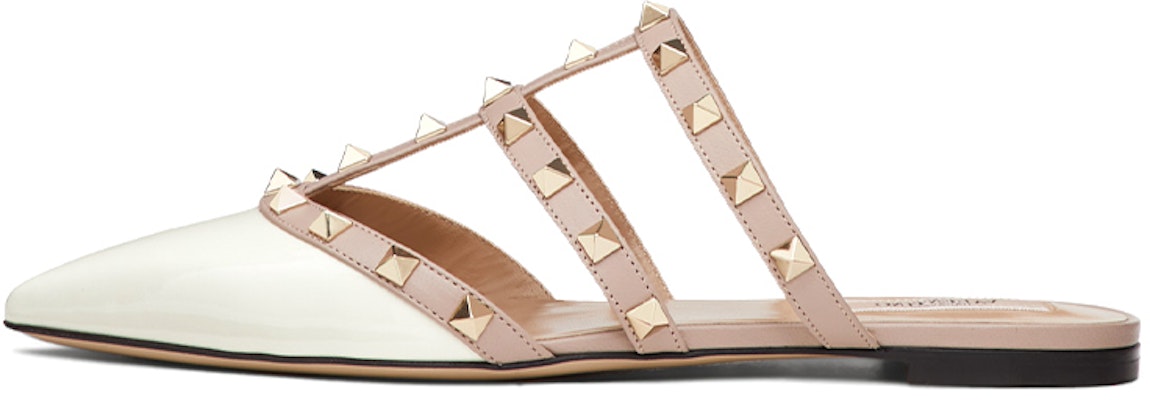 (Women) Valentino Rockstud 'White Patent Studded Mule' WW2S0H15VNWL62 Buy (Women) Valentino Rockstud 'White Patent Studded Mule' WW2S0H15VNWL62