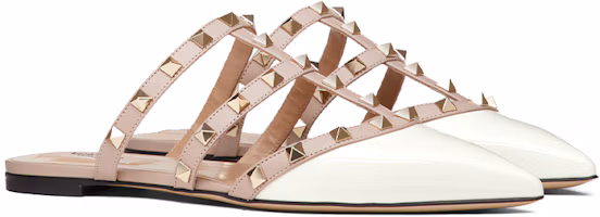 Lookbook (W) Valentino Rockstud 'Mule Blanco Charol con Tachas' WW2S0H15VNWL62
