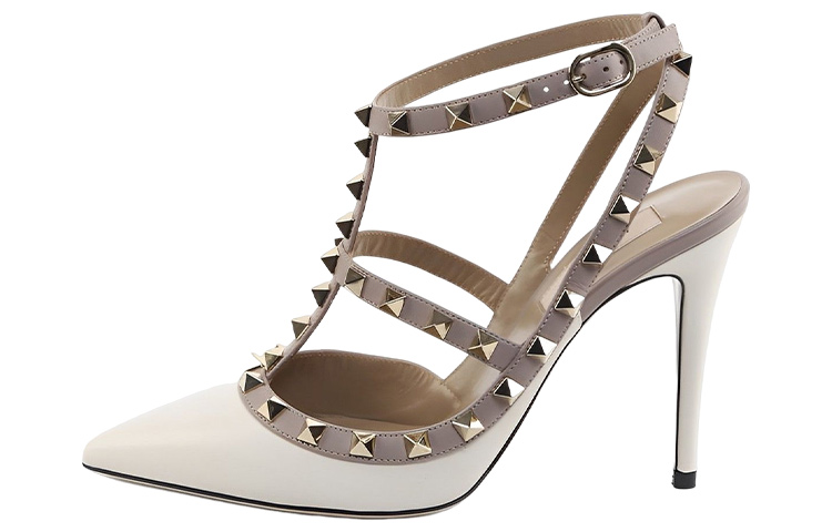 (Women) Valentino Rockstud 'White Stiletto' 2W2S0393VODL62