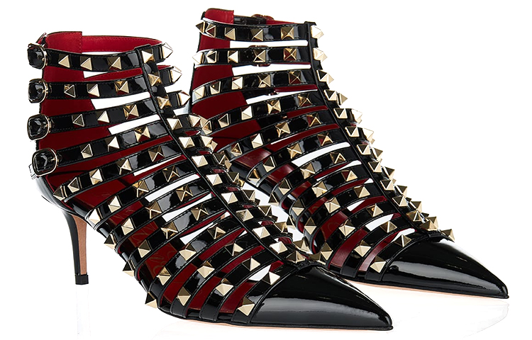(W) Valentino Rockstud Alcove 'Black Patent Leather' 圖 3