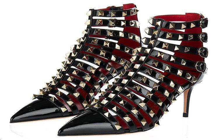 (W) Valentino Rockstud Alcove 'Black Patent Leather' 圖 4
