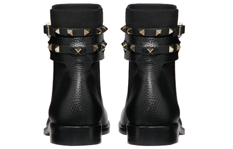 (W) Valentino Rockstud Ankle Boot 'Black Grain Calfskin' 圖 4