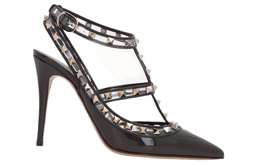 (W) Valentino Rockstud Ankle Strap 'Brown' 圖 2