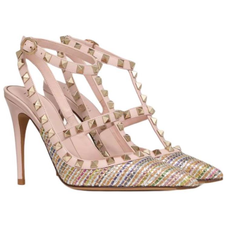 (W) Valentino Rockstud Ankle Strap 'Pink' 圖 4