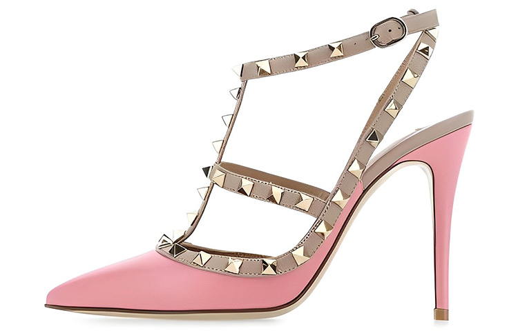 (Women) Valentino Rockstud Ankle Strap Pump 'Pink' YW2S0393VODYU7