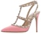 (W) Valentino Rockstud Pam Kasut Tumit 'Merah Jambu' YW2S0393VODYU7