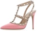 Shop (W) Valentino Rockstud Pam Kasut Tumit 'Merah Jambu' YW2S0393VODYU7