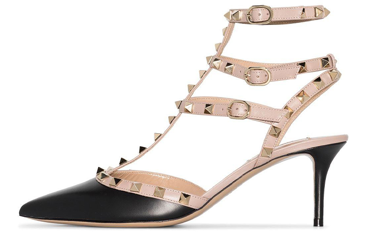 (Women) Valentino Rockstud Ankle Strap Sandal 'Black' RW2S0375VODN91