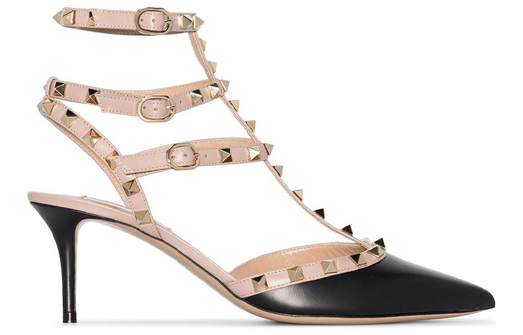 Order (W) Valentino Sandalia Rockstud con Correa al Tobillo 'Negro' RW2S0375VODN91
