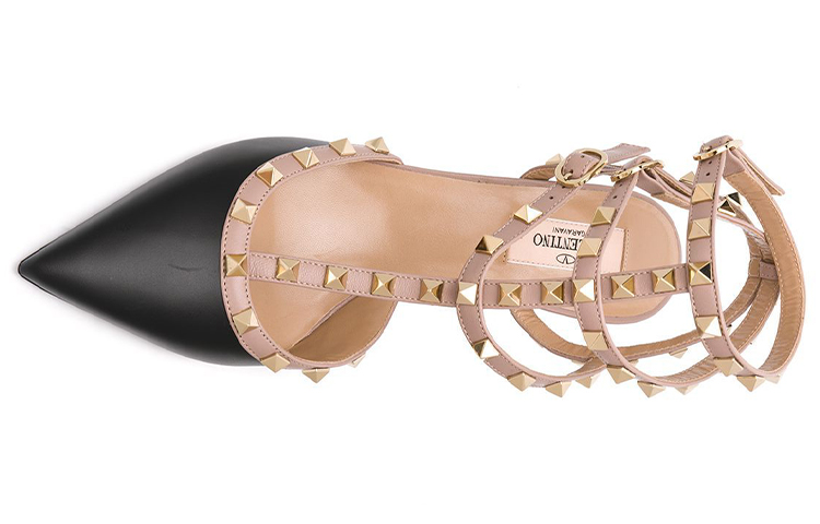 Purchase (W) Valentino Sandalia Rockstud con Correa al Tobillo 'Negro' RW2S0375VODN91