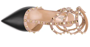 Purchase (W) Valentino Rockstud Sandale mit Knöchelriemen ''Schwarz'' RW2S0375VODN91