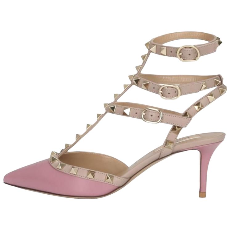 (Women) Valentino Rockstud Ankle Strap Sandal 'Pink' VW0S0375VODN22