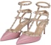 Shop (W) Valentino Rockstud Sandal Tapak Buku Lali 'Merah Jambu' VW0S0375VODN22