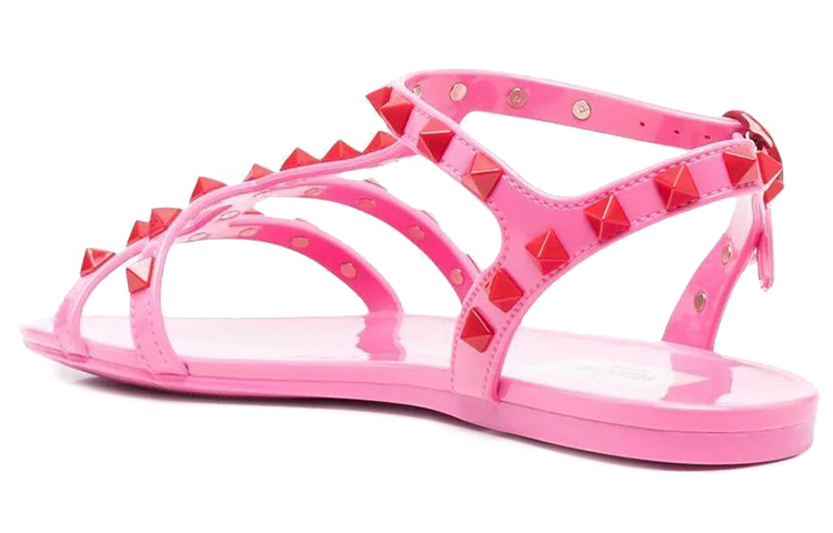 Lookbook (W) 발렌티노 핑크 가죽 플랫 샌들 (Ballentino pingkeu gajeok peulraet saendeul) XW2S0H38TPJ245