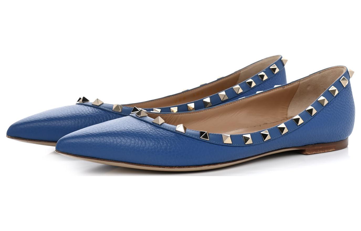 (W) Valentino Rockstud Ballet Flat 'Navy Blue' 圖 3