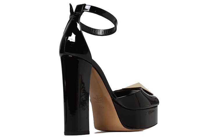 Purchase (W) Valentino Sandalia Tacón Bloque Rockstud 'Negro' 1W2S0EA3LAF0NO