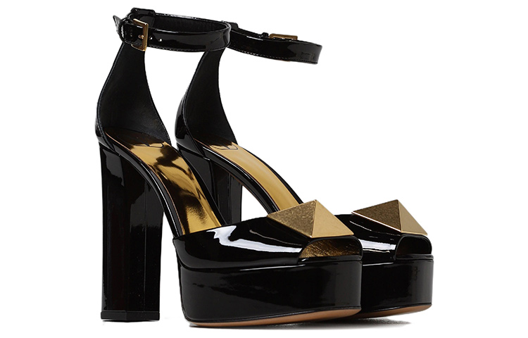 Details for (W) Valentino Sandalia Tacón Bloque Rockstud 'Negro' 1W2S0EA3LAF0NO