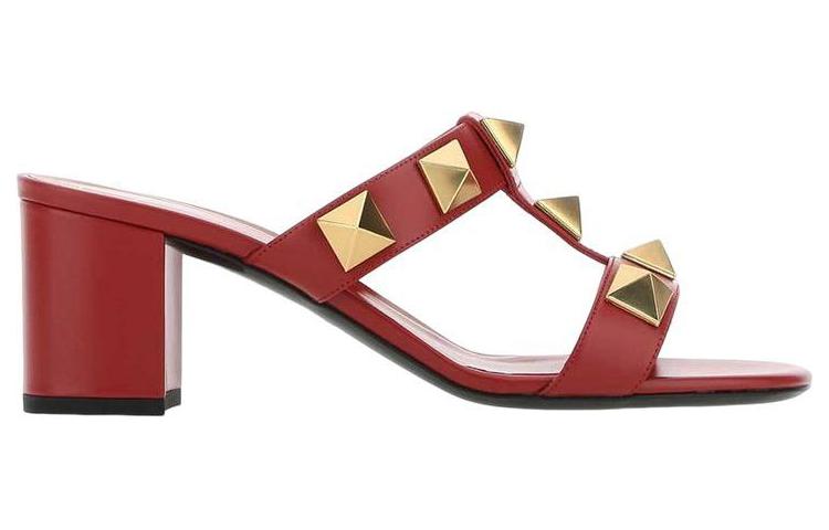 (W) Valentino Rockstud Block Heel Sandal 'Red' 圖 2