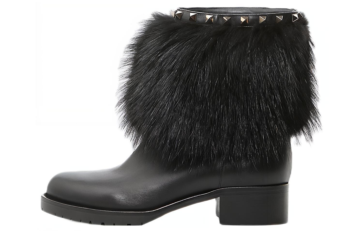 (W) Valentino Rockstud Boots 'Black Moto Stud'