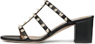 Buy (W) Valentino Rockstud Calfskin 'Sandal Tumit Hitam Studded Terbuka' ZW2S0C47VOD0NO