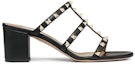 Order (W) Valentino Rockstud Calfskin 'Sandal Tumit Hitam Studded Terbuka' ZW2S0C47VOD0NO