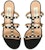 (W) Valentino Rockstud Calfskin 'Sandal Tumit Hitam Studded Terbuka' ZW2S0C47VOD0NO