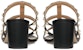(W) Valentino Rockstud Calfskin 'Sandal Tumit Hitam Studded Terbuka' ZW2S0C47VOD0NO