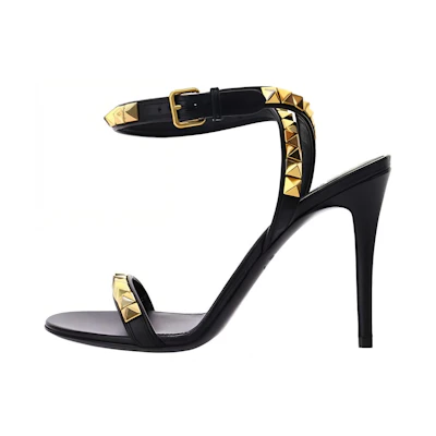 (W) Valentino Rockstud Fashion Sandal 'Black Leather'