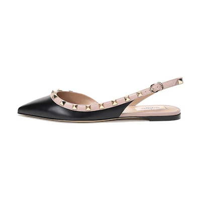 (W) Valentino Rockstud Flat 'Black'