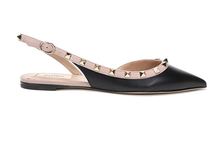 (W) Valentino Rockstud Flat 'Black' 圖 2