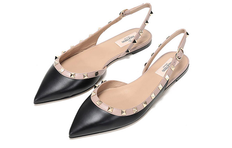 (W) Valentino Rockstud Flat 'Black' 圖 3