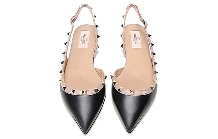 (W) Valentino Rockstud Flat 'Black' 圖 4