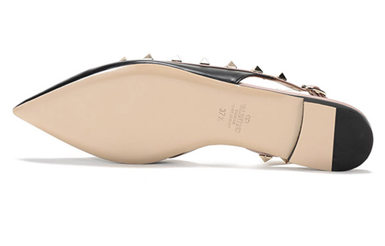 (W) Valentino Rockstud Flat 'Black' 圖 6
