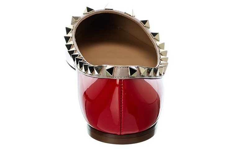 (W) Valentino Rockstud Flat 'Red Patent Leather' 圖 4