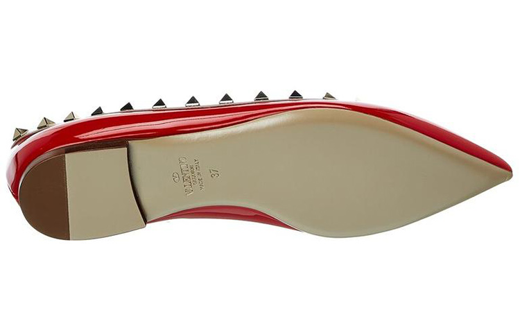 (W) Valentino Rockstud Flat 'Red Patent Leather' 圖 5