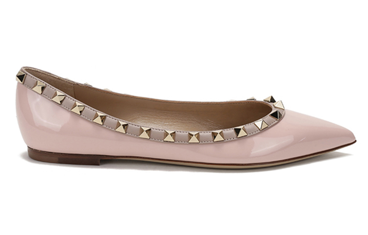 (W) Valentino Rockstud Flat 'Rose Pink' 圖 2
