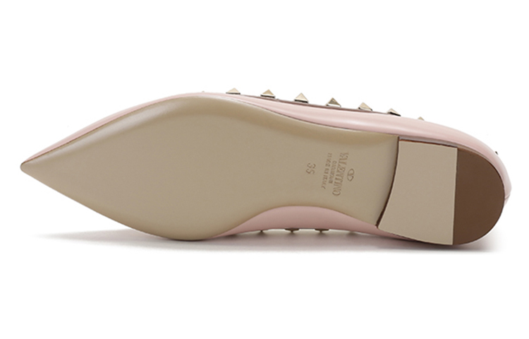 (W) Valentino Rockstud Flat 'Rose Pink' 圖 6